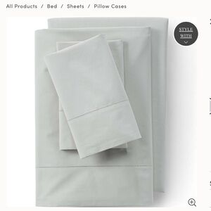 Lands’ End 300 Thread Count Queen Percale Sheet Set NWT
